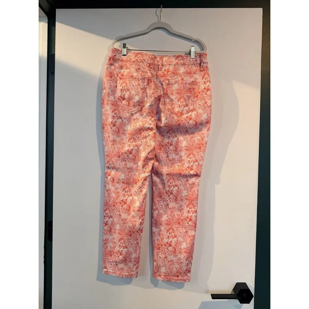 Tommy Bahama Boracay Beach High Rise Ankle Jeans in Paradise Pink - Size 10